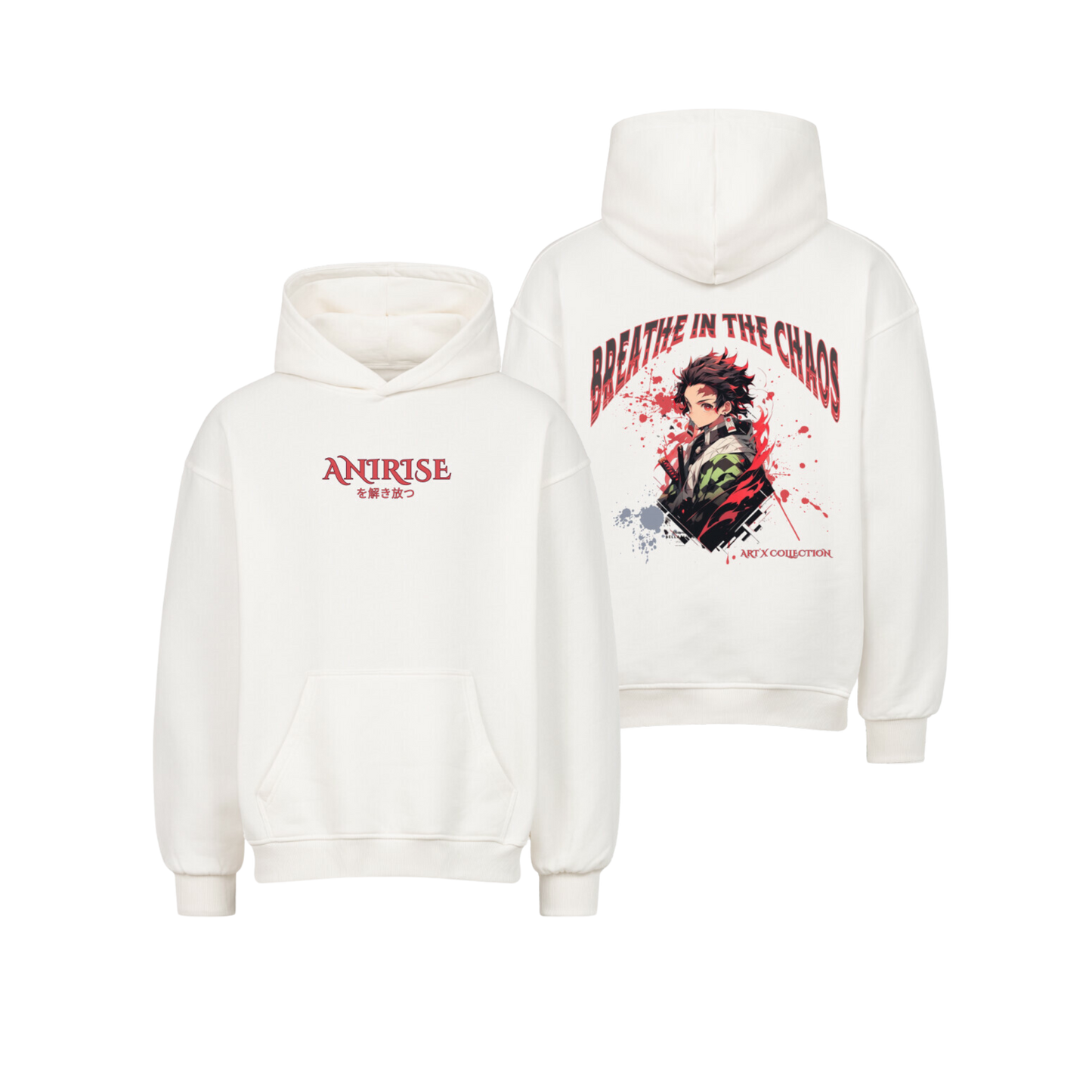 BREATHE IN THE CHAOS – OVERSIZED Hoodie (Tanjiro)