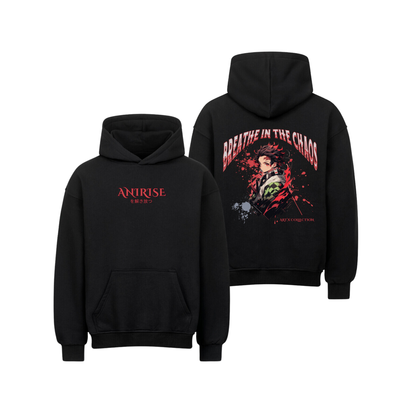 BREATHE IN THE CHAOS – OVERSIZED Hoodie (Tanjiro)